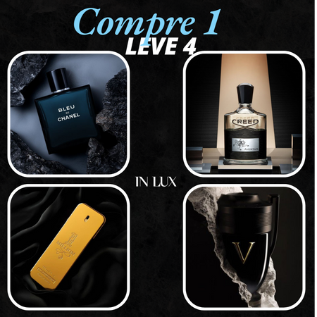 Perfumes Masculinos Importados (100ml) Compre 1 Leve 4 - 1 Million | Creed Aventus | Invictus | BLEU (5 Anos Armazém do Perfume)