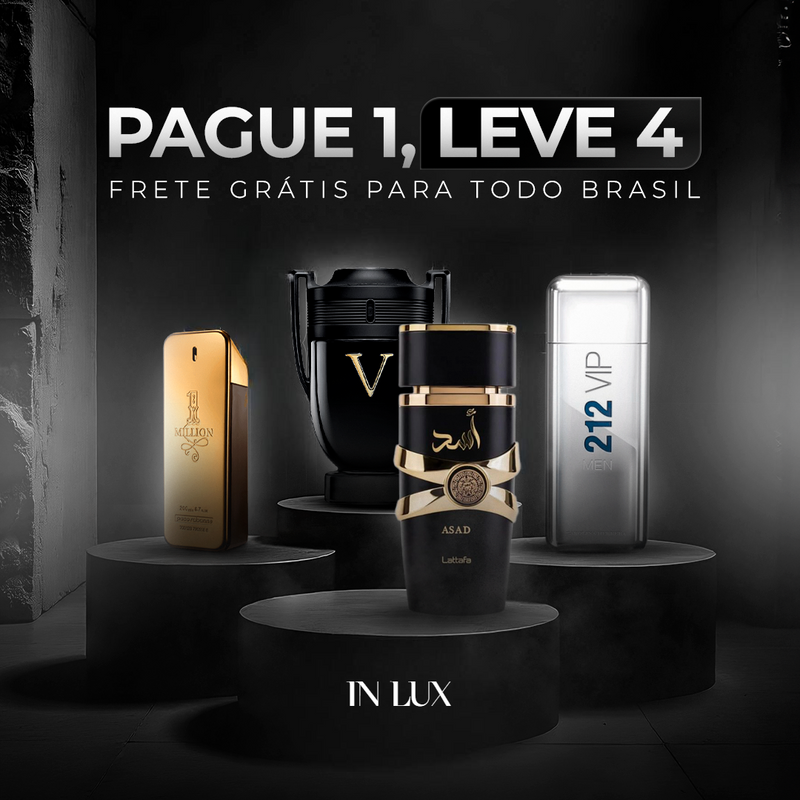 Combo In lux compre 1 leve 4 Perfumes Masculinos - 100ml